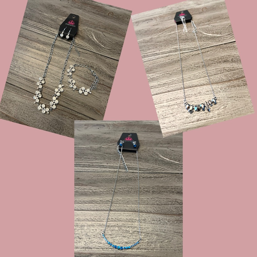 Paparazzi Jewelry Lot - white, blue, smoke